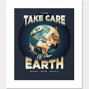 Take care of the earth Posters and Art